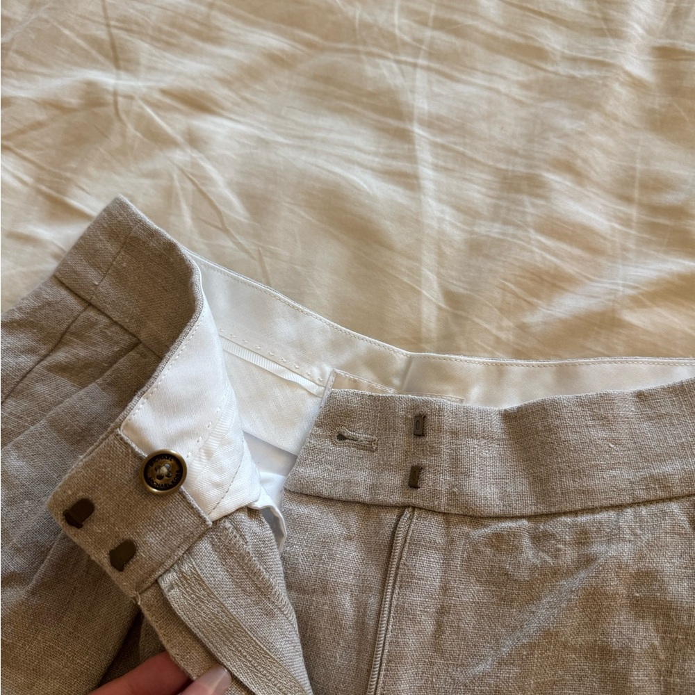 MICHAEL Michael Kors Light Brown Linen Trousers